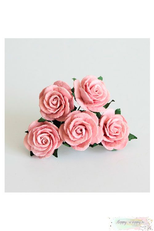 Роза 2,5 см - розовоперсиковая (1 шт)