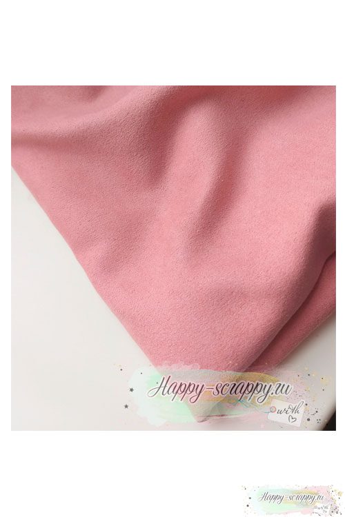 Ткань замша - пудровый розовый