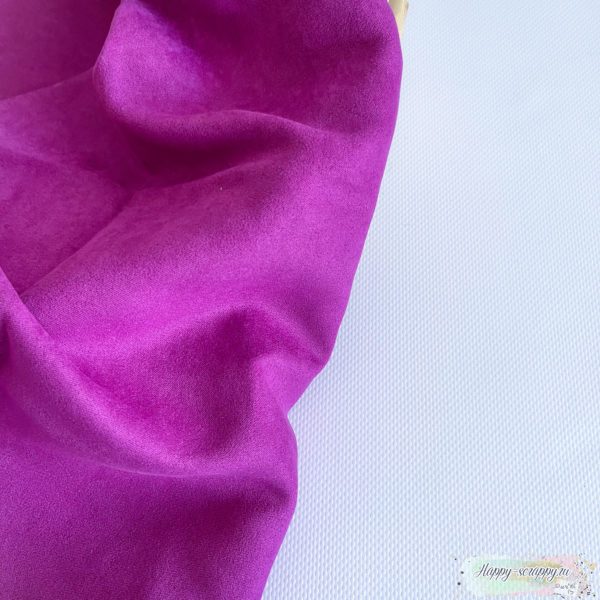 Ткань замша односторонняя - фиолетовая