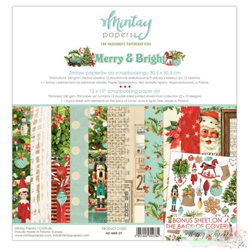 Набор бумаги Merry&Bright от Mintay papers