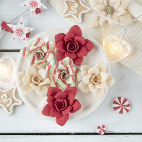 Набор цветов Pastel flowers — "Сказочная зима" красный розы