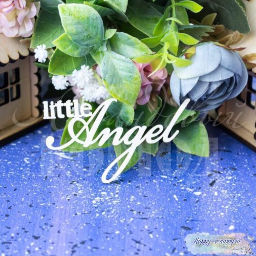 Чипборд из картона надпись "Little Angel"