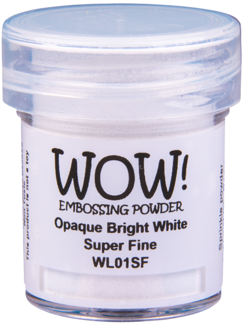 Непрозраяная пудра для эмобссинга "Opaque Bright White - Super Fine" от WOW