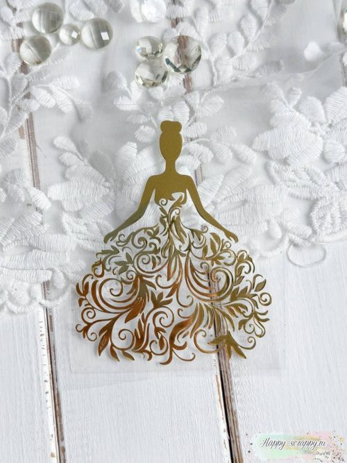Картинка из термотрансфера "Невеста в кружевном платье"