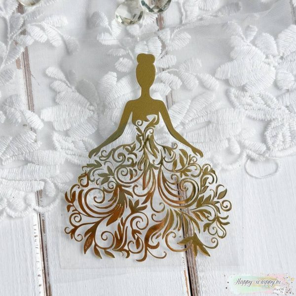 Картинка из термотрансфера "Невеста в кружевном платье"